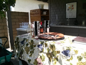 a garden wine party